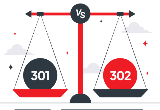 301 vs 302 redirects